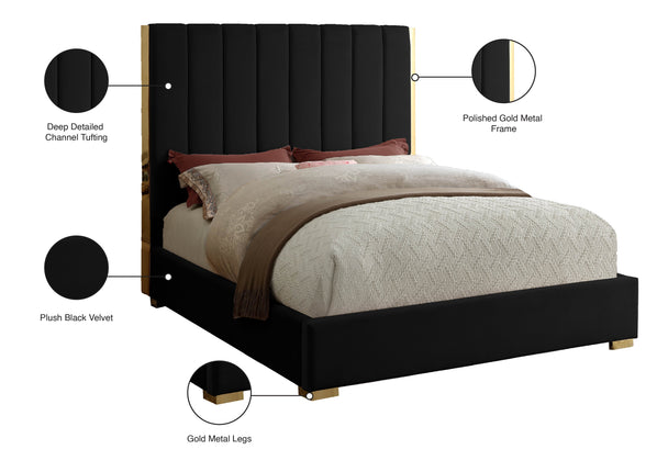 Becca Velvet Bed - Furniture Depot (7679021023480)