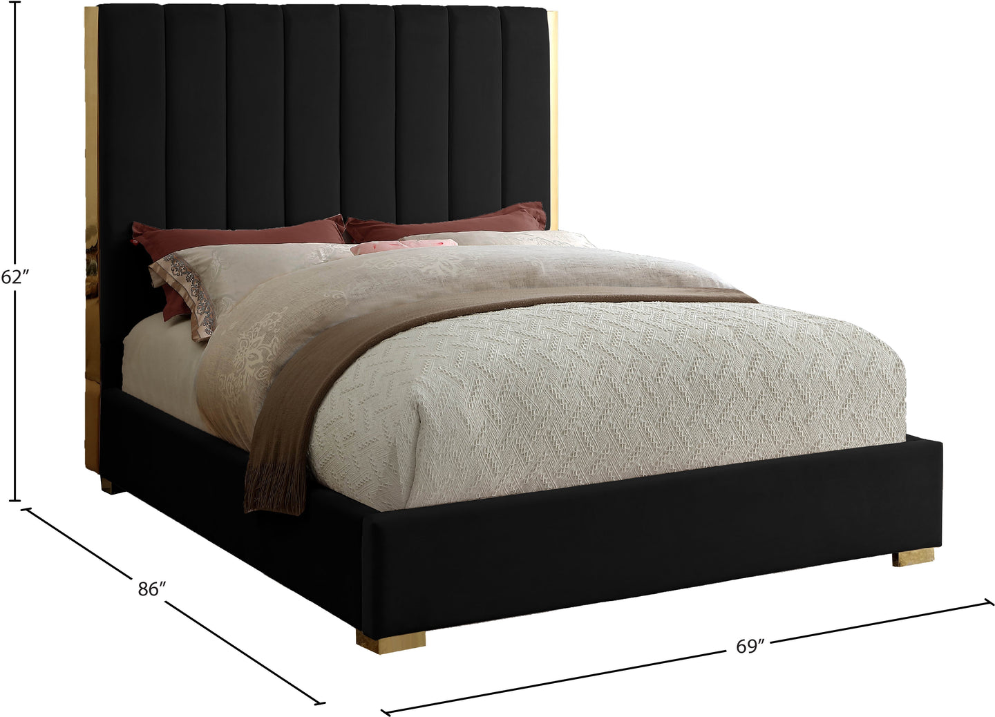 Becca Velvet Bed - Furniture Depot (7679021023480)