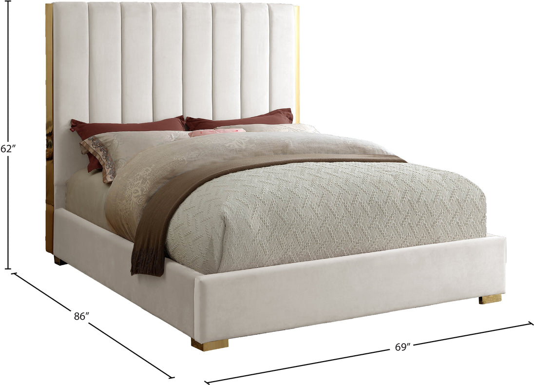 Becca Velvet Bed - Furniture Depot (7679021023480)