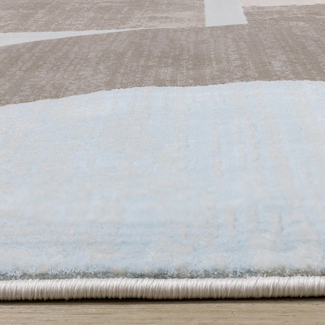 Belle Blue Grey Cream Shape Shifting Rug - Furniture Depot