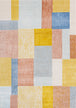 Belle Yellow Orange Blue Colour Blocks Rug - Furniture Depot