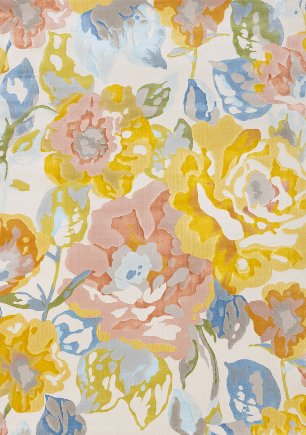 Belle Yellow Blue Pink Floral Rug - Furniture Depot