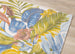 Belle Blue Pink Yellow Green Tropical Plant Rug - Furniture Depot