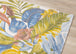 Belle Blue Pink Yellow Green Tropical Plant Rug - Furniture Depot