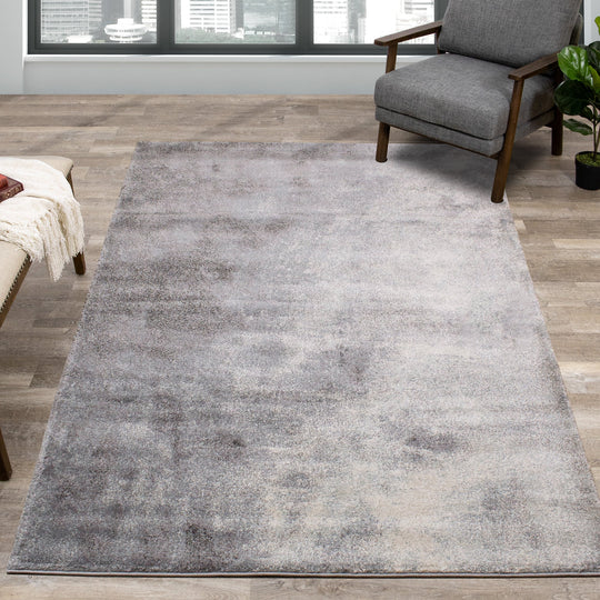 Breeze Grey Cream Blue Distressed Rug - Furniture Depot