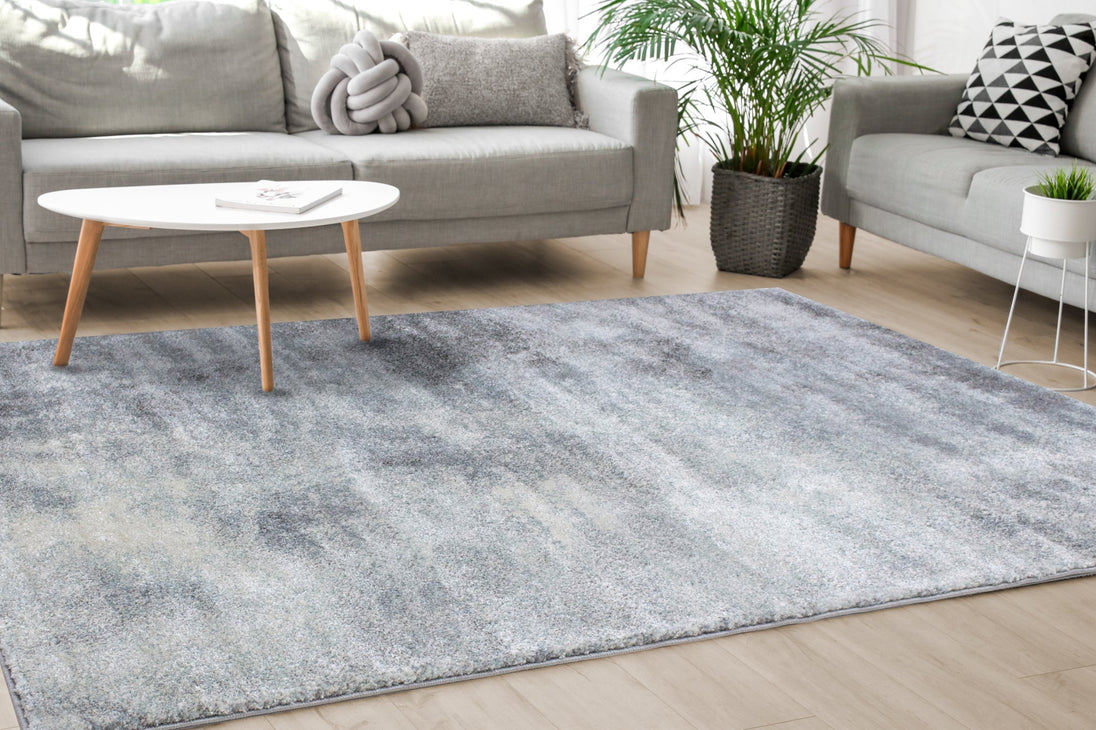 Breeze Grey Cream Blue Distressed Rug - Furniture Depot