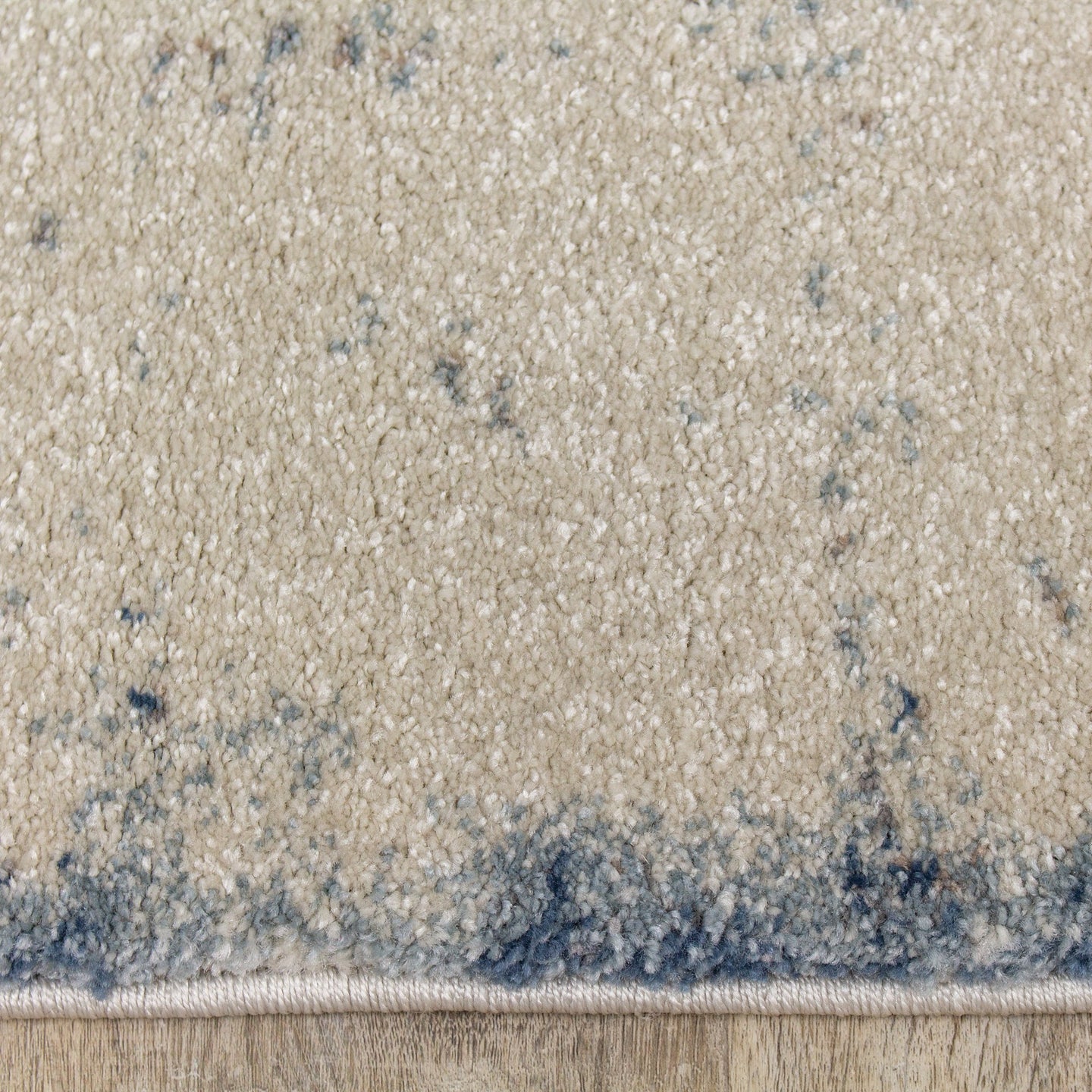 Breeze Cream Blue Brown Urban Rift Rug - Furniture Depot