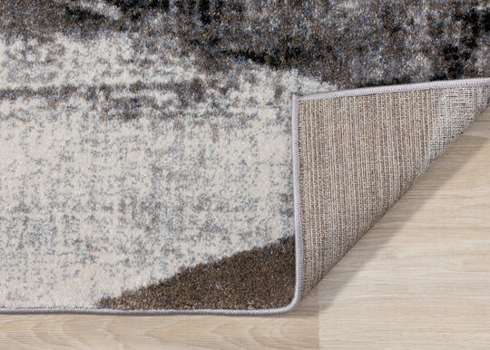 Breeze Cream Brown Grey Robust Triangle Rug - Furniture Depot