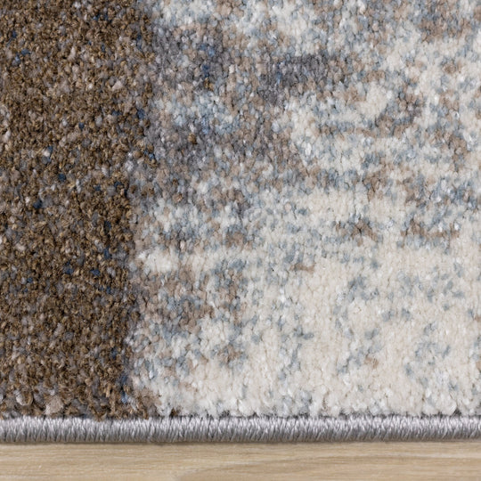 Breeze Cream Brown Grey Robust Triangle Rug - Furniture Depot