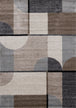 Breeze Cream Brown Grey Geometric Shapes Rug - Furniture Depot