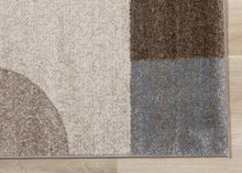 Load image into Gallery viewer, Breeze Cream Brown Grey Geometric Shapes Rug - Furniture Depot
