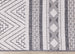 Bristol Reversible Grey White Striped Pattern Outdoor Rug - Furniture Depot