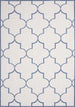 Bristol Blue White Outdoor Reversible Geometric Rug - Furniture Depot