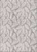 Bristol Grey White Leaf Pattern Reversible Rug - Furniture Depot