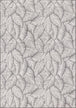 Bristol Grey White Leaf Pattern Reversible Rug - Furniture Depot