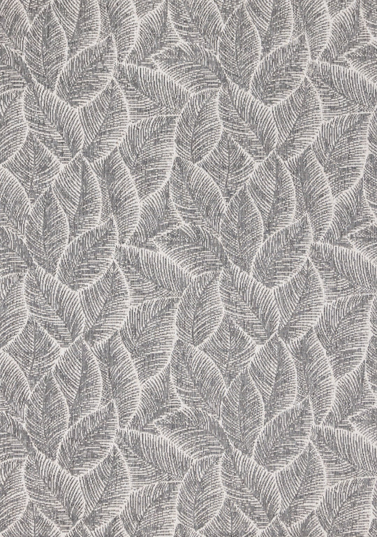 Bristol Grey White Leaf Pattern Reversible Rug - Furniture Depot