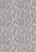 Bristol Grey White Leaf Pattern Reversible Rug - Furniture Depot