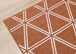 Bristol Orange White Geometric Triangle Rug - Furniture Depot