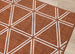 Bristol Orange White Geometric Triangle Rug - Furniture Depot