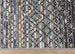 Calabar Blue Grey White Banded Pattern Rug - Furniture Depot