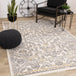 Calabar Cream Grey Yellow Elaborate Border Rug - Furniture Depot