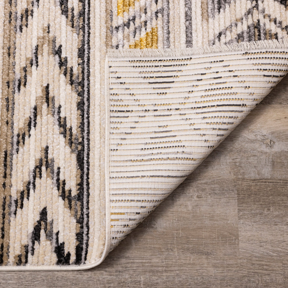 Calabar Cream Grey Yellow Tribal Rug - Furniture Depot