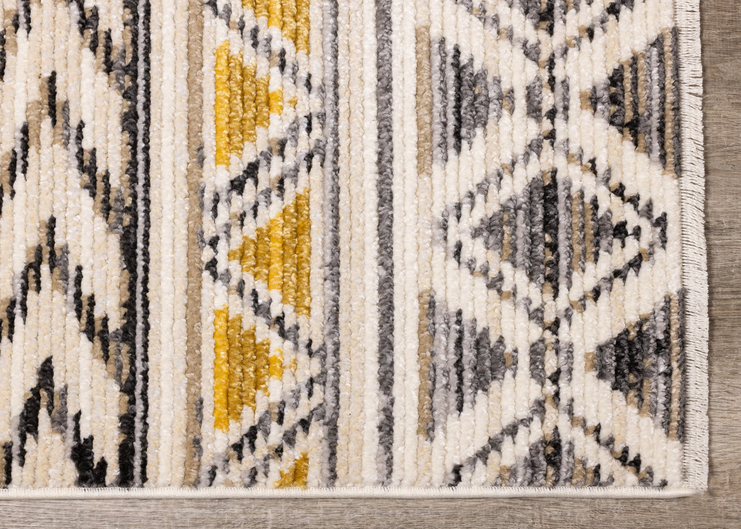 Calabar Cream Grey Yellow Tribal Rug - Furniture Depot