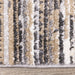 Calabar Grey Beige White Banded Blend Rug - Furniture Depot