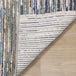 Calabar Blue White Grey Banded Blend Rug - Furniture Depot