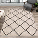 Calabar Cream Grey Lattice Rug - Furniture Depot