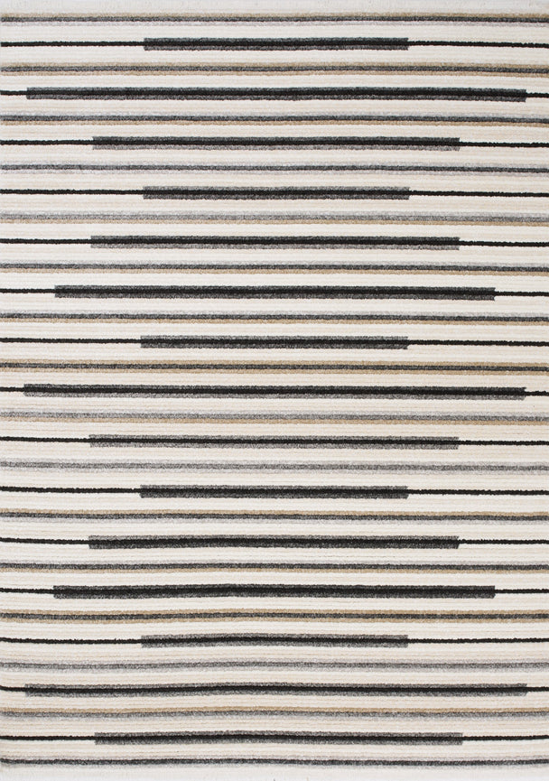 Calabar Cream Grey Beige Piano Key Pattern Rug - Furniture Depot