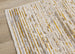 Calabar Cream Yellow Grey Distressed Carved Pile Striped Rug - Furniture Depot