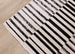 Calabar Cream Black Grey Alternating Stripes Rug - Furniture Depot