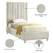 Candace Velvet Bed - Furniture Depot