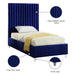 Candace Velvet Bed - Furniture Depot