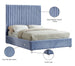 Candace Velvet Bed - Furniture Depot