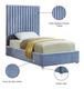 Candace Velvet Bed - Furniture Depot