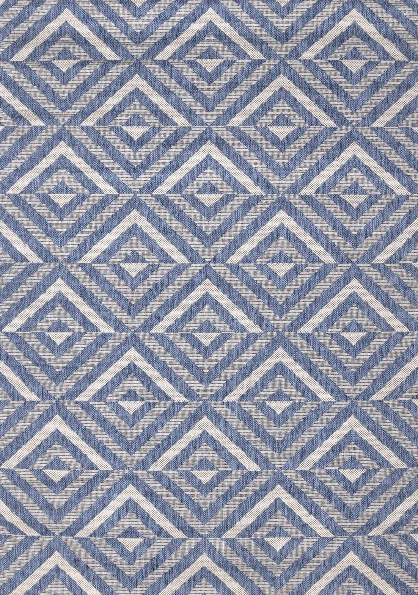 Canopy Blue Grey Geometric Rug - Furniture Depot