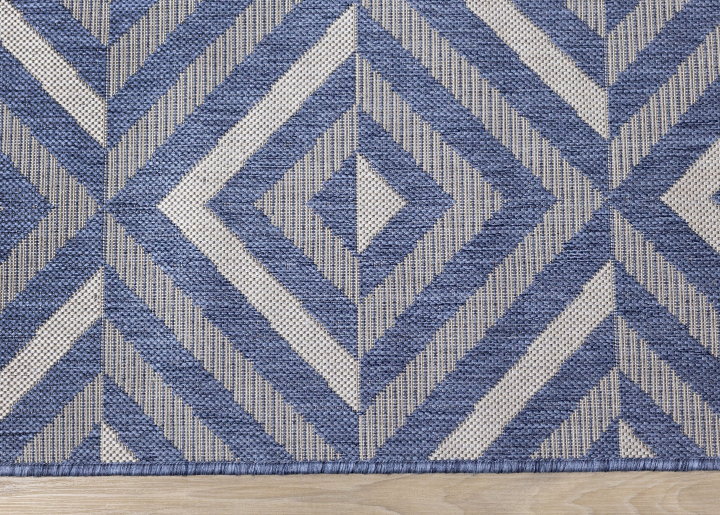 Canopy Blue Grey Geometric Rug - Furniture Depot