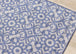 Canopy Blue Damask Flatweave Outdoor Rug - Furniture Depot