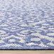 Canopy Blue Damask Flatweave Outdoor Rug - Furniture Depot