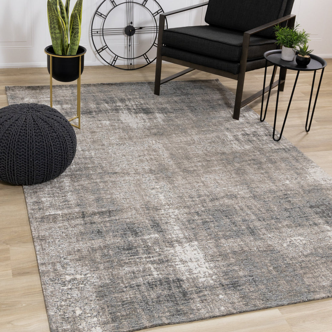 Cathedral Grey Tree Bark Rug - Furniture Depot