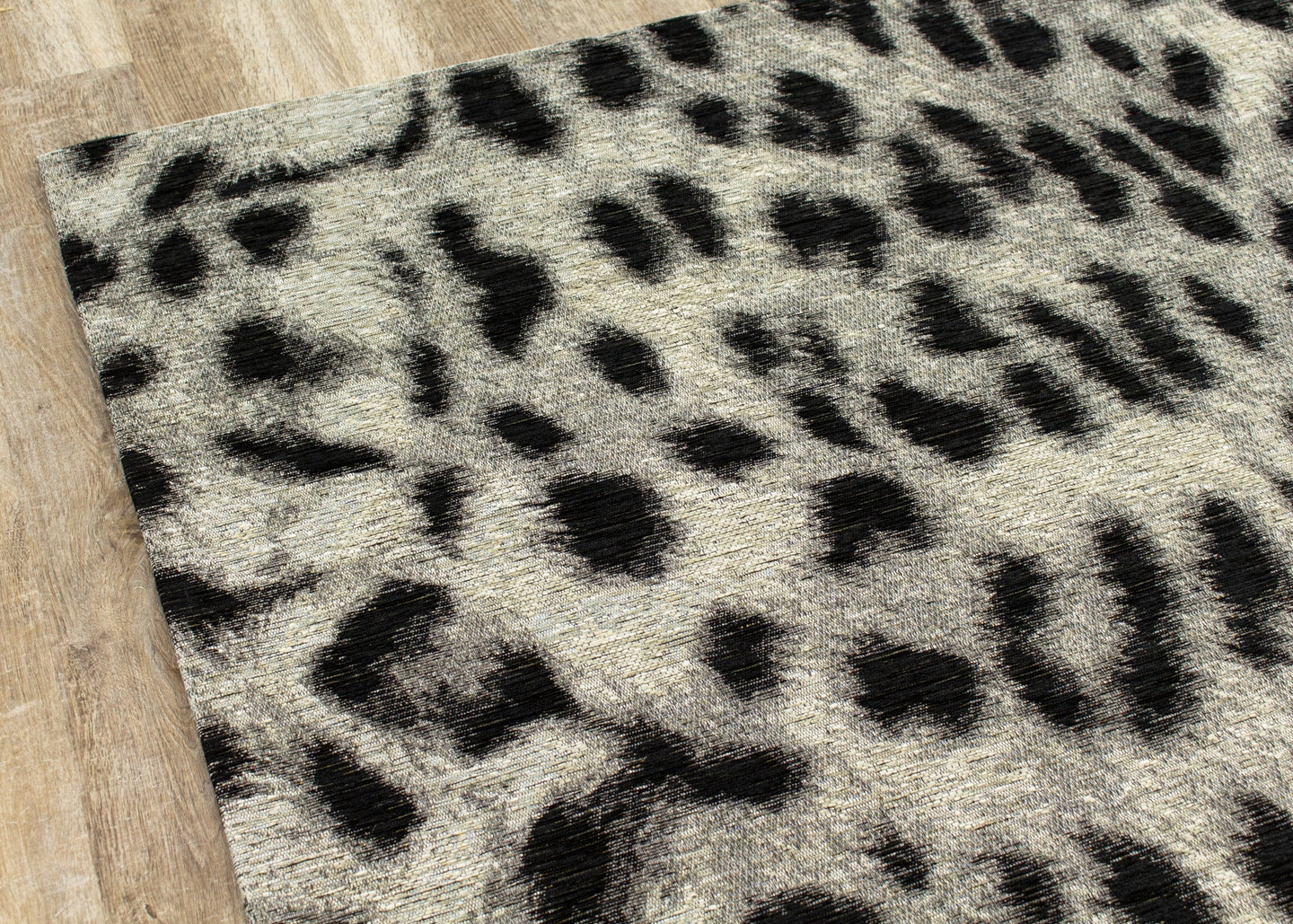 Cathedral Grey Black Leopard Print Rug - Furniture Depot