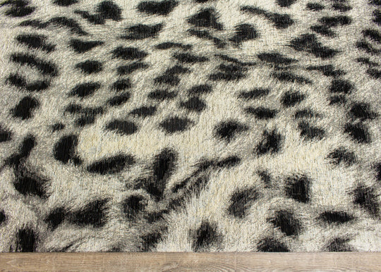 Cathedral Grey Black Leopard Print Rug - Furniture Depot