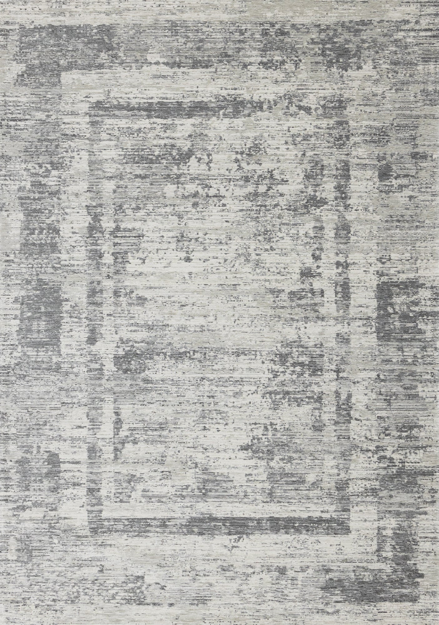 Cathedral Grey Faded Borders Rug - Furniture Depot