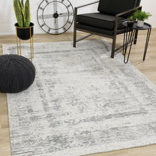 Load image into Gallery viewer, Cathedral Grey Faded Borders Rug - Furniture Depot