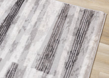 Load image into Gallery viewer, Chorus Grey White Striped Rug - Furniture Depot