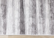 Load image into Gallery viewer, Chorus Grey White Striped Rug - Furniture Depot