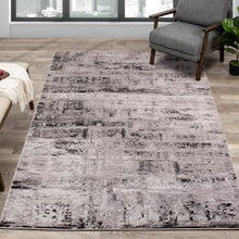 Load image into Gallery viewer, Chorus White Grey Black Distressed Rug - Furniture Depot