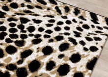 Load image into Gallery viewer, Claro Black Beige Leopard Print Plush Rug - Furniture Depot